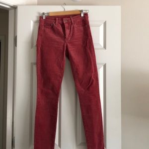 Thin corduroy skinny stretch jeans/pants